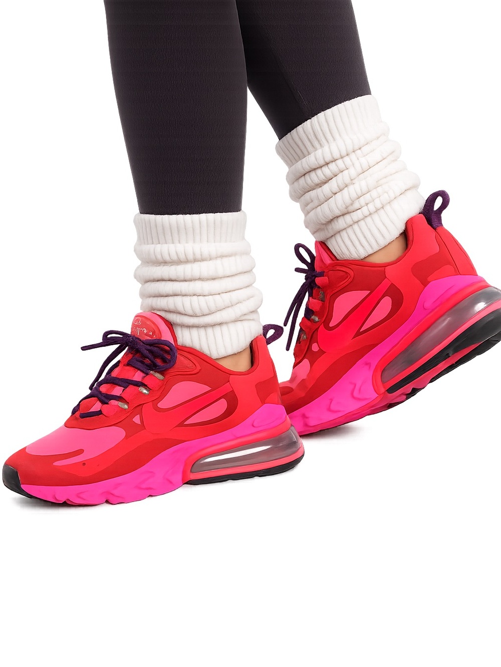 Nike Air Max 270 React Mystic Red Pink Blast Sneakers Women’s Size 7 Red Pink